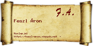 Feszl Áron névjegykártya