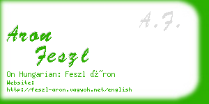 aron feszl business card